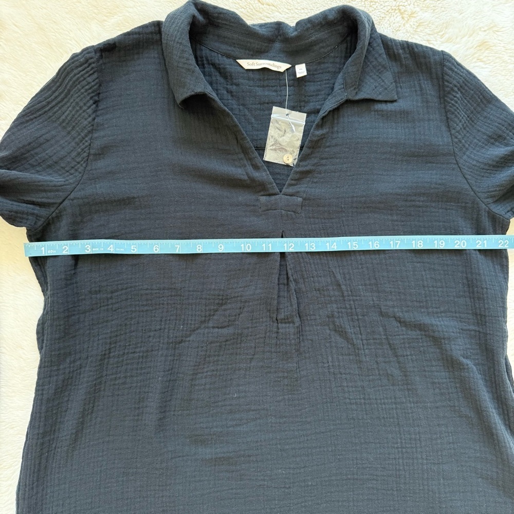 Soft Surroundings women black blouse size L - Picture 7 of 7